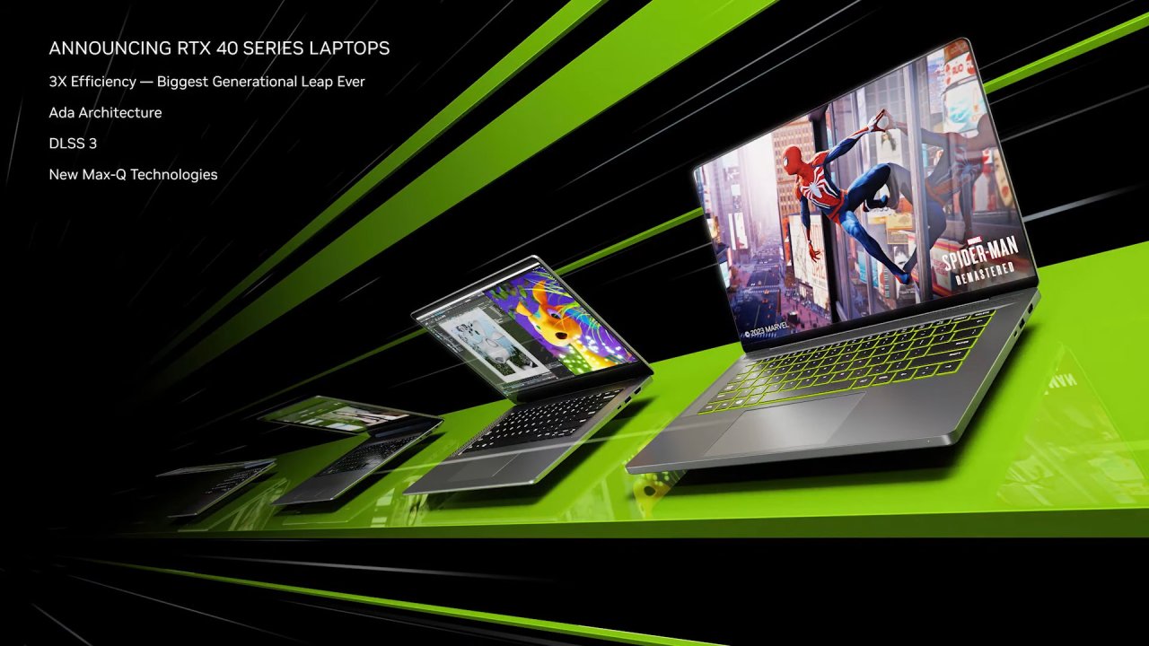 Nvidia porta la Geforce RTX 4000 sui laptop