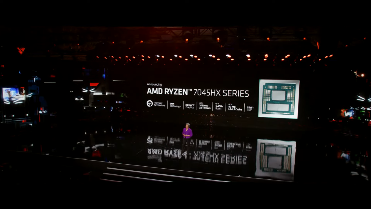 AMD rilascia Ryzen 7045HX per laptop, fino al 45% migliore rispetto a Intel
