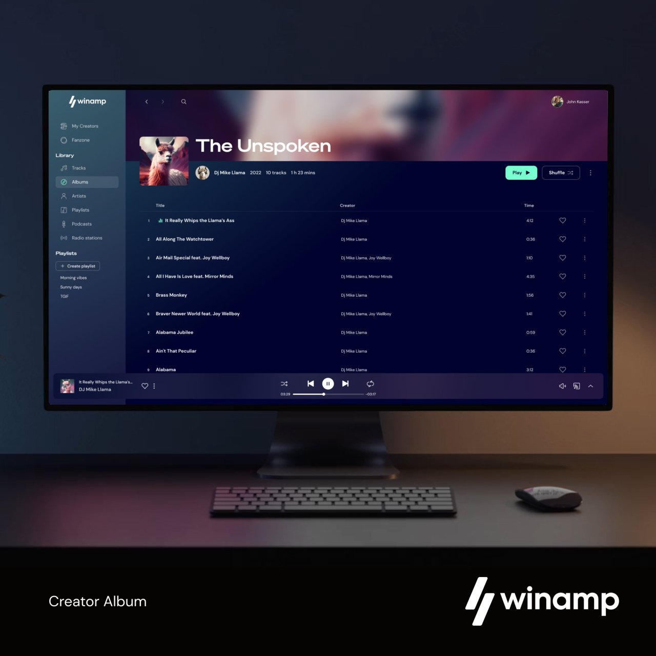 Winamp media player è stato riproposto con un nuovo formato
