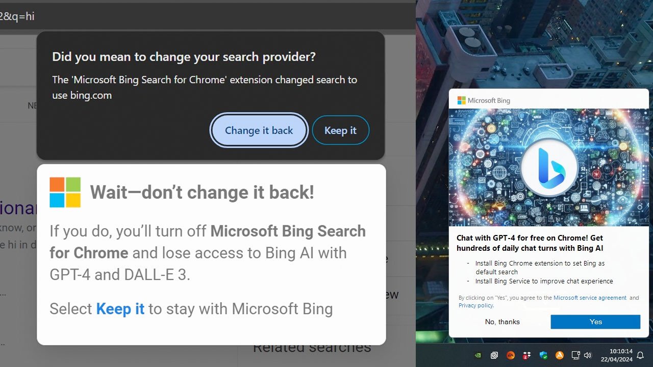 Microsoft is annoying more Chrome users with Bing ads